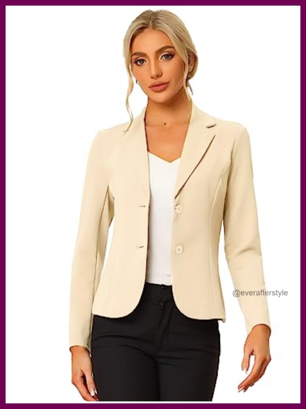 Womens Knit Stretch Blazer Notch Lapel Long Sleeve Business Casual Jacket